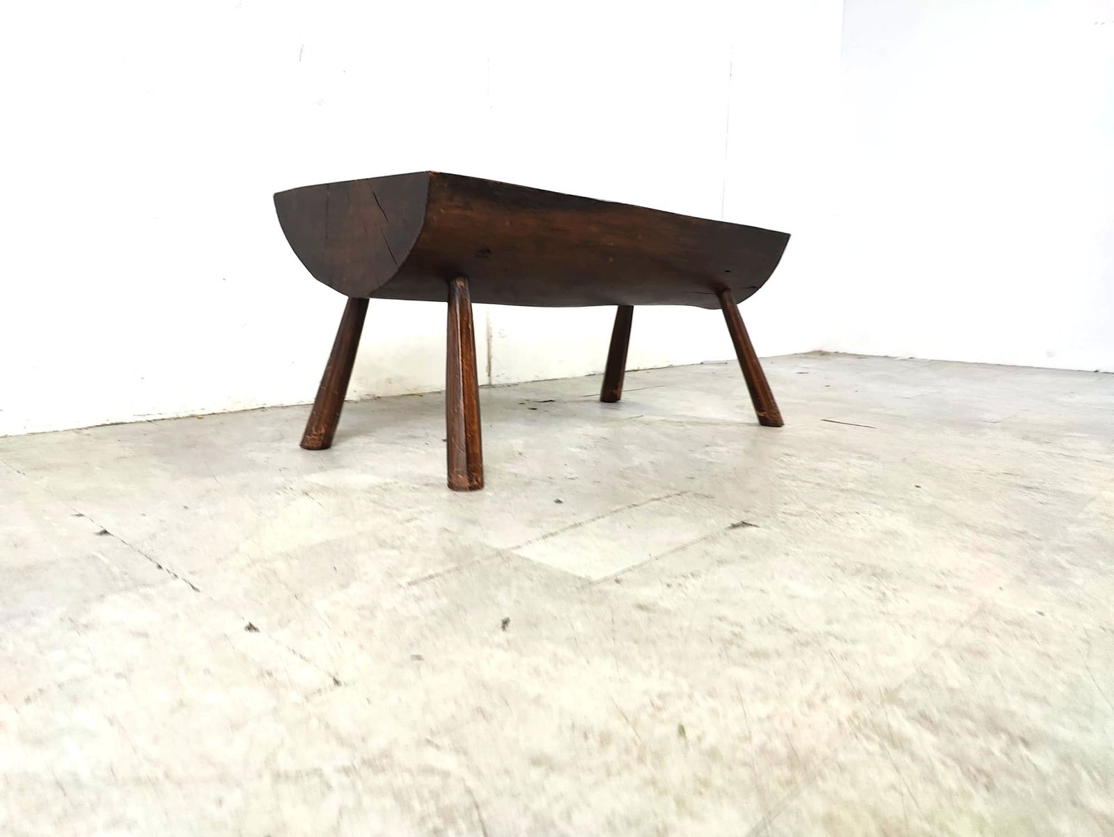 500.0 Solid Wooden Brutalist Coffee Table, 1960s photo