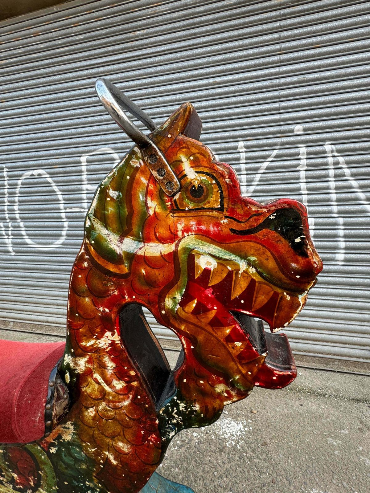 Early 1900s Fairground Art Carousel Dragon By Orton & Spooner photo furniture