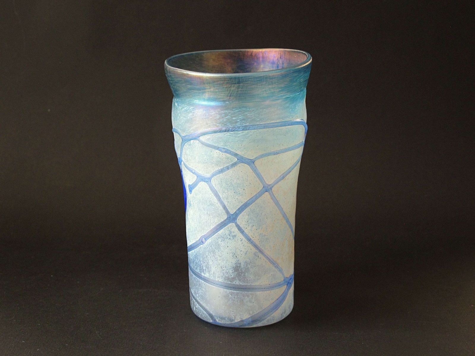 Bertil Vallien 'Galaxy Blue' Vase Designed For Kosta Boda Of Sweden photo for sale