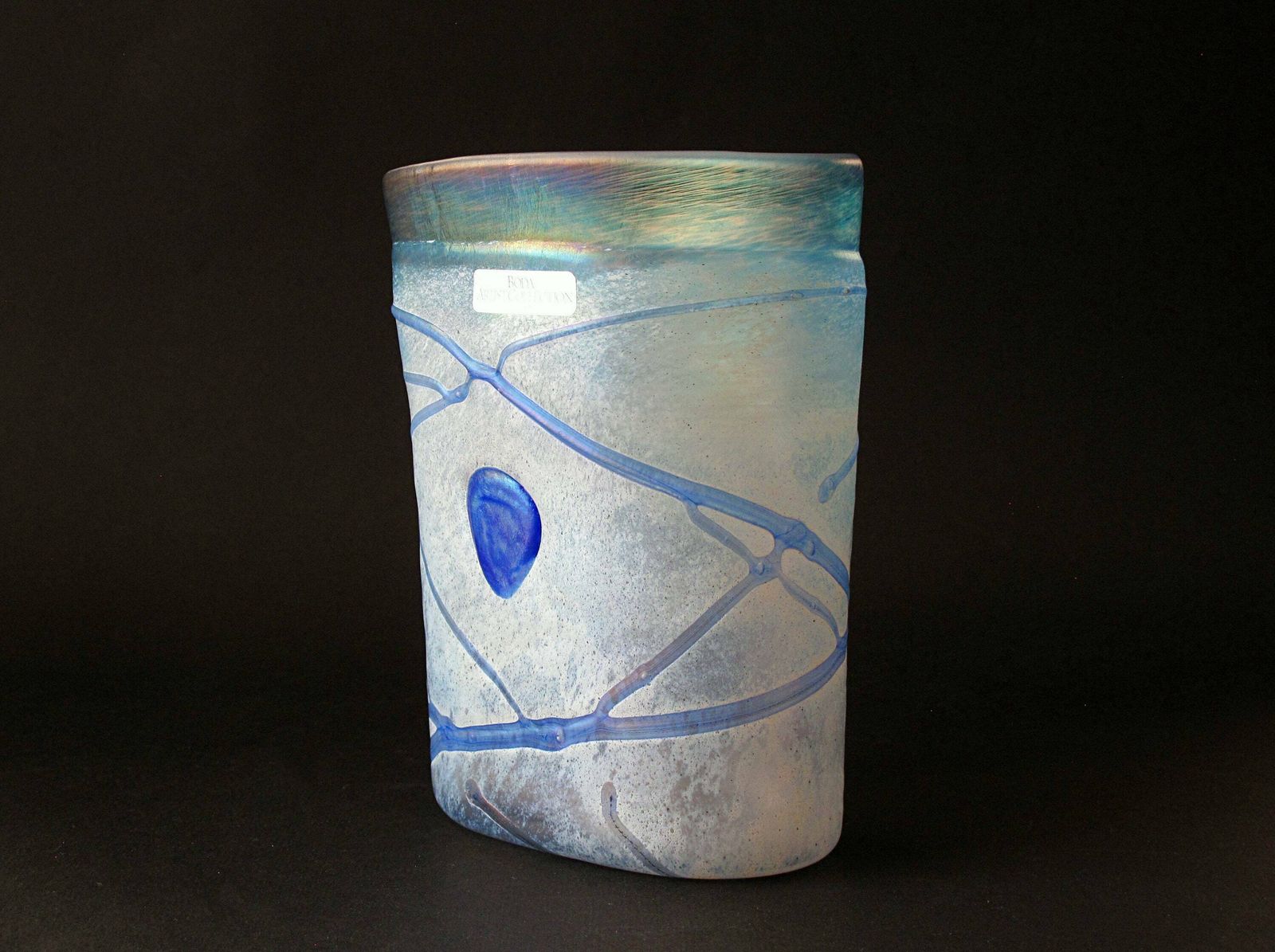Bertil Vallien 'Galaxy Blue' Vase Designed For Kosta Boda Of Sweden photo buy