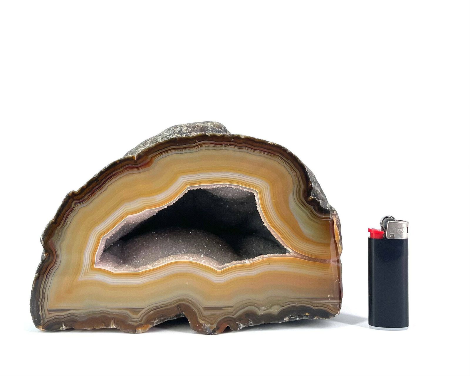 Brown Geode, Agate, 1970s / Quartz, Cabinet Of Curiosities, Boho Chic, Bohemian, Folk, Paperweight, Mineral, Stone, Nature photo Home Decor