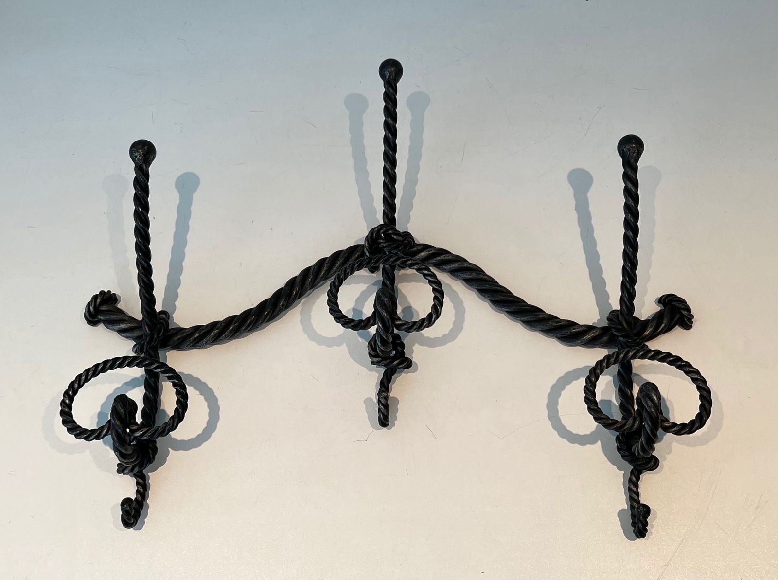 Twisted Wrought Iron Coat Rack. French Work photo furniture