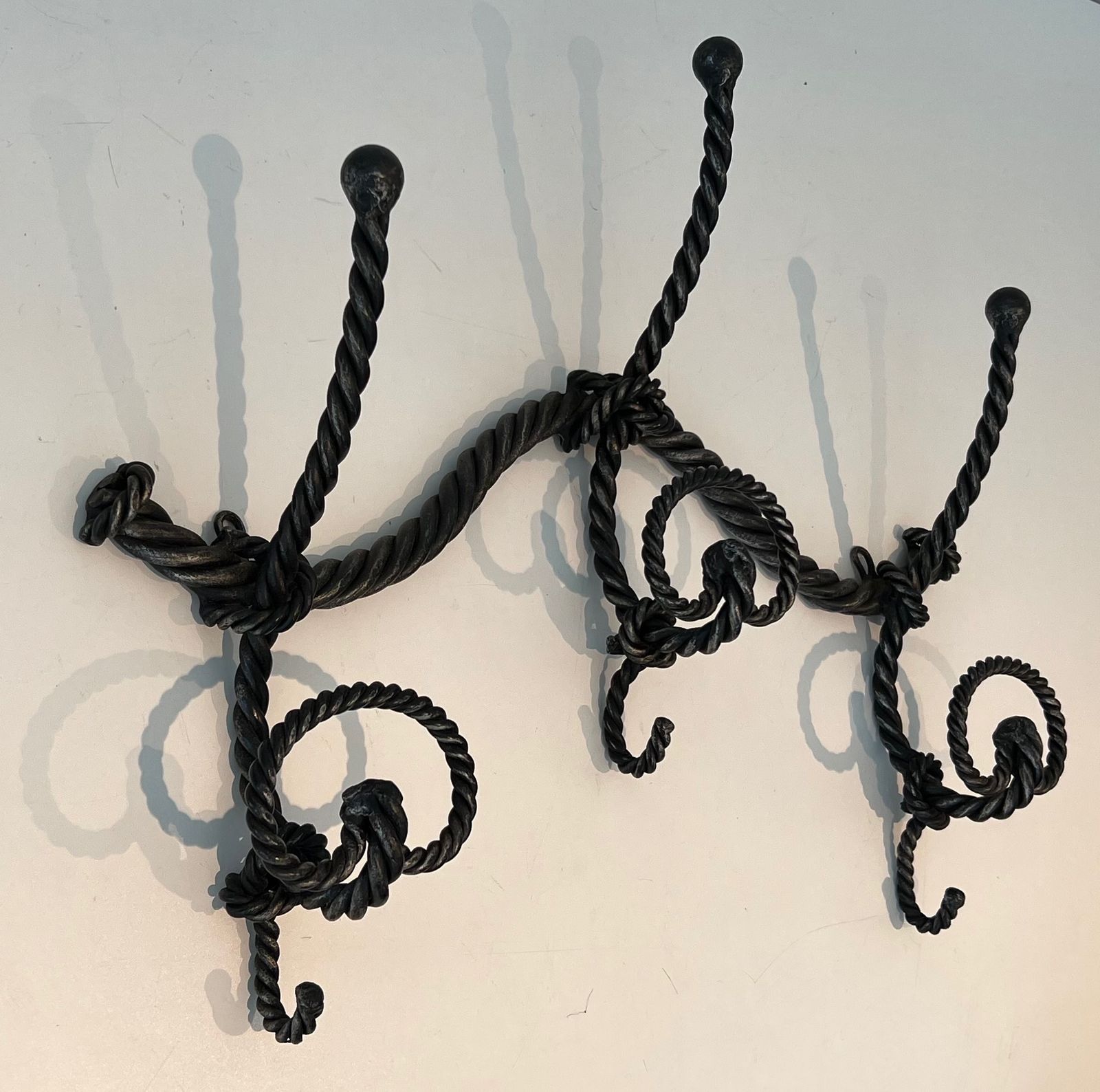 photo buy Twisted Wrought Iron Coat Rack. French Work