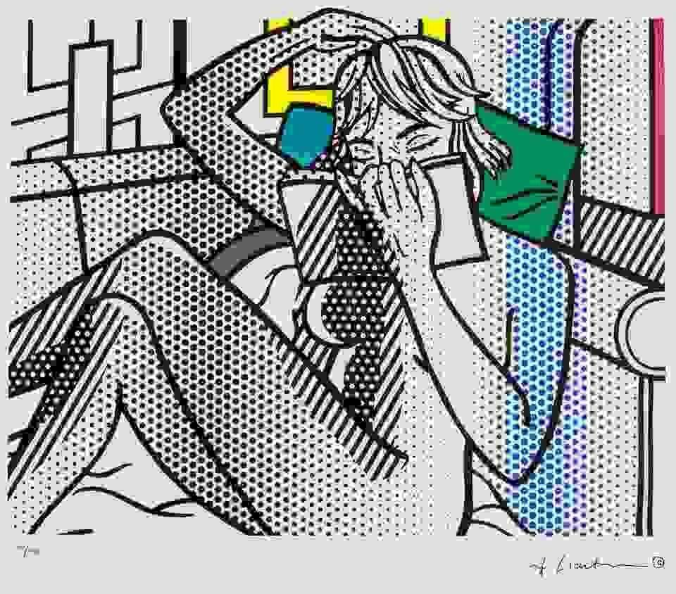 Roy Lichtenstein – Nude Reading Limited Edition Lithograph (1980s) – Signed Number photo vinterior