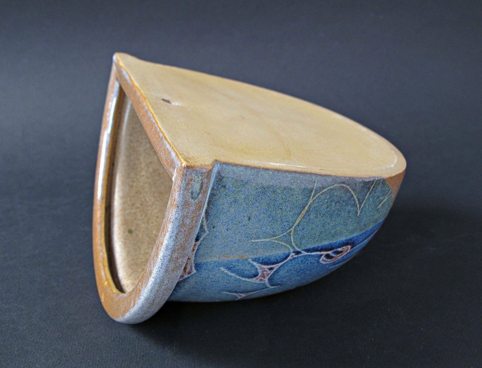 Diana Worthy Wall Pocket Planter Or Vase For Crich Pottery Crich Pottery Wall Pocket Planter Or Wall Pocket Vase By Diana Worthy photo vintage
