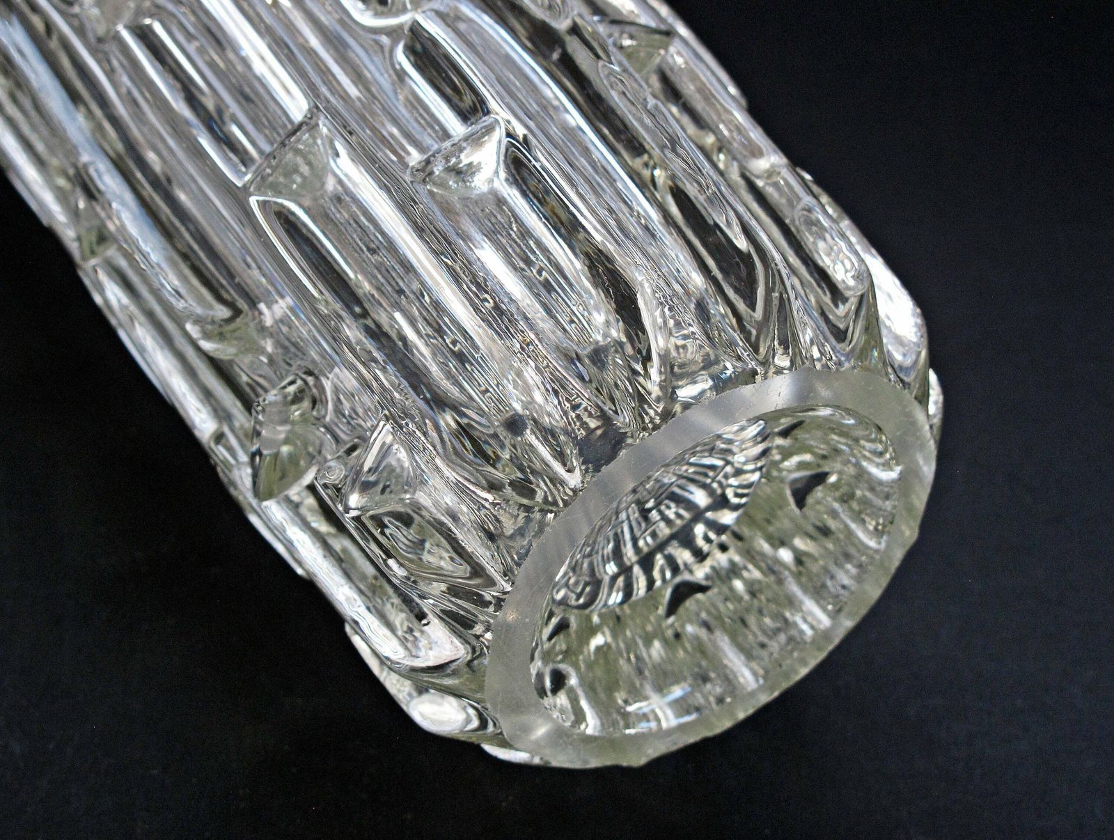 photo furniture Frantisek Vizner Maze Vase   Czech Clear Glass 'Maze' Vase By Frantisek Vizner For Hermanova Hut Glassworks, Pattern Number 20082
