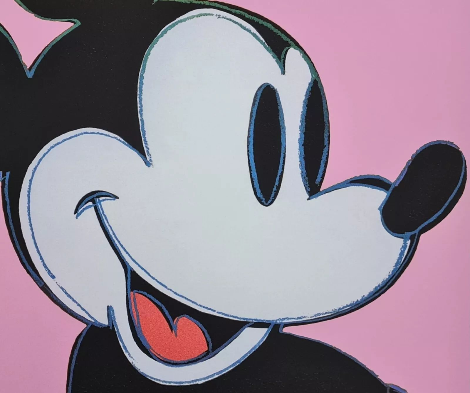 1990s Andy Warhol Mickey Mouse Pink Lithograph photo Art