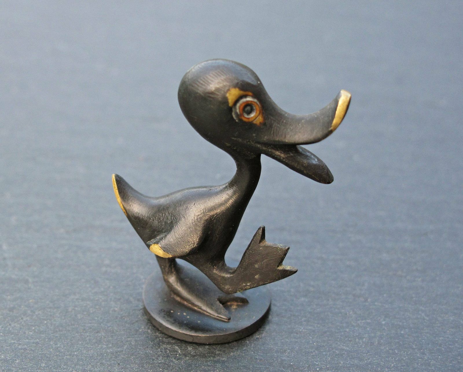 Richard Rohac Small Duck   Blackened Brass Small Duck By Richard Rohac Of Austria photo furniture