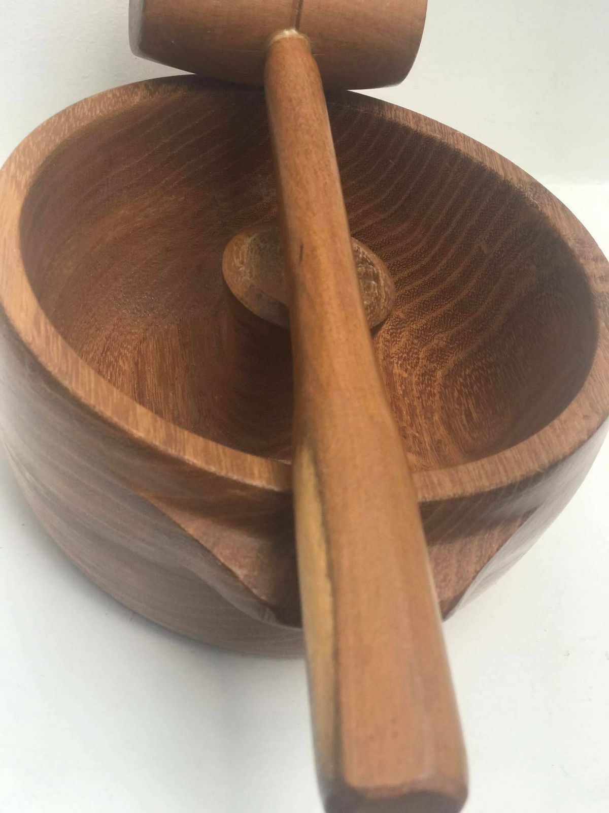 photo for sale Nutcracker Wooden With Hammer Nutcracker Wood Mid Century Wood Decor Christmas Gift French Gift For Him Mcm Decor Nut Dish
