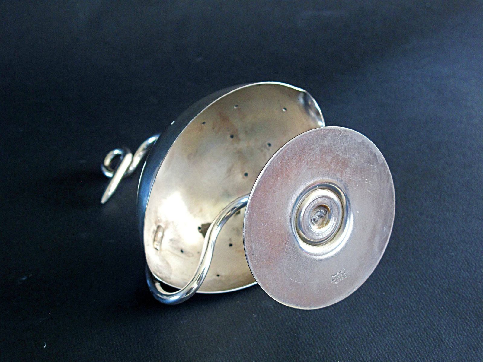 Napier Flamingo Hors D'oeuvres Holder   Art Deco Silver Plate Cocktail Stick / Toothpick Holder By Napier photo vintage