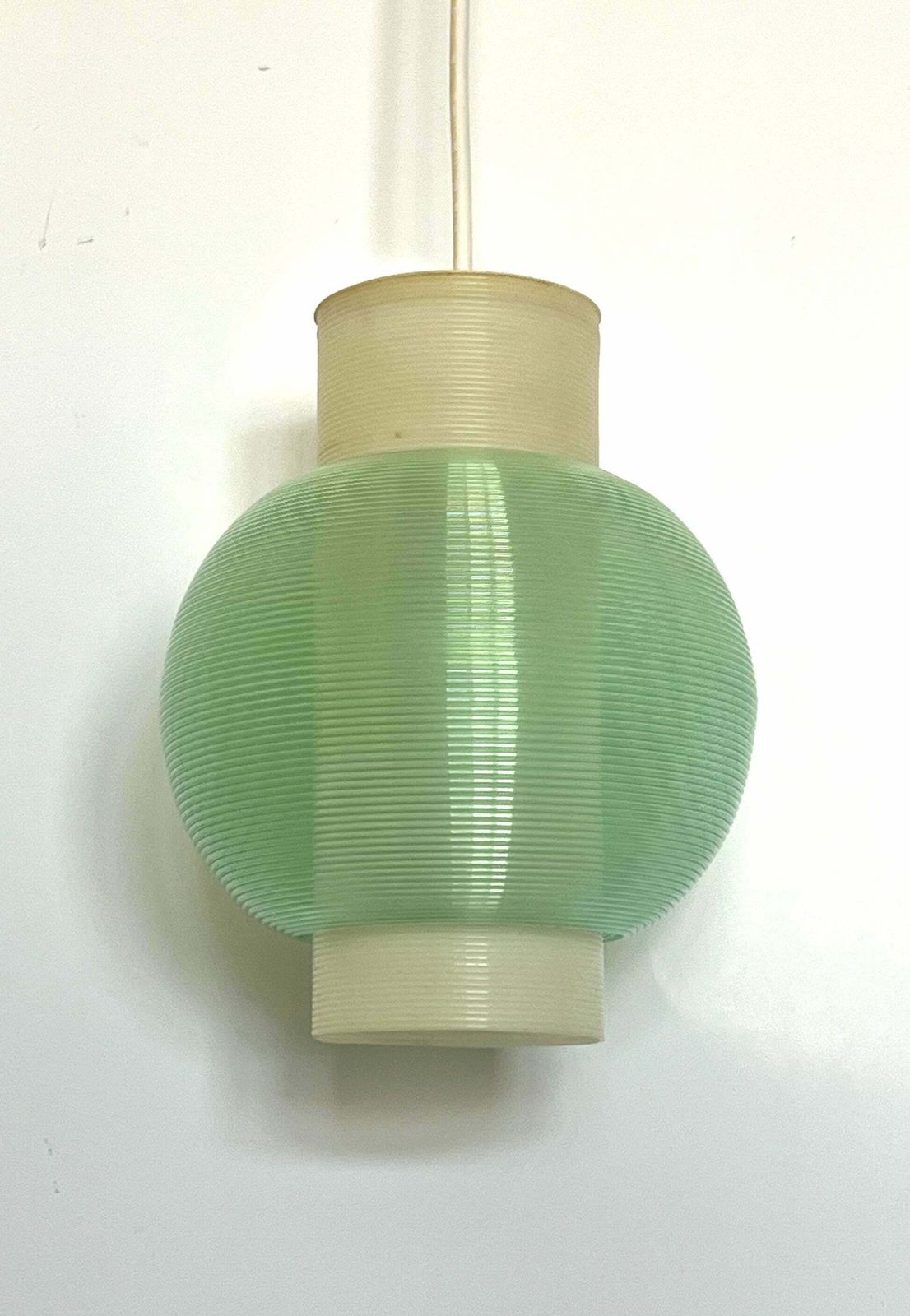 Rare Mid Century Modern Rotaflex Pendant Lamp By Yasha Heifetz USA 1960s photo Lighting