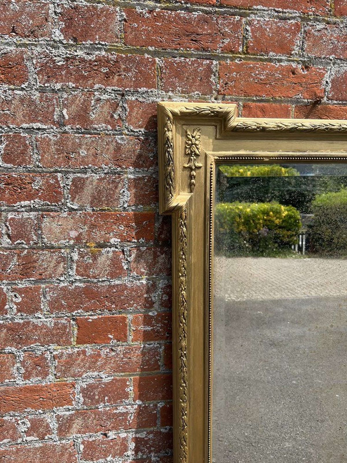 A Superb Large Antique French 19th C Simple Shaped Top Mirror. photo furniture