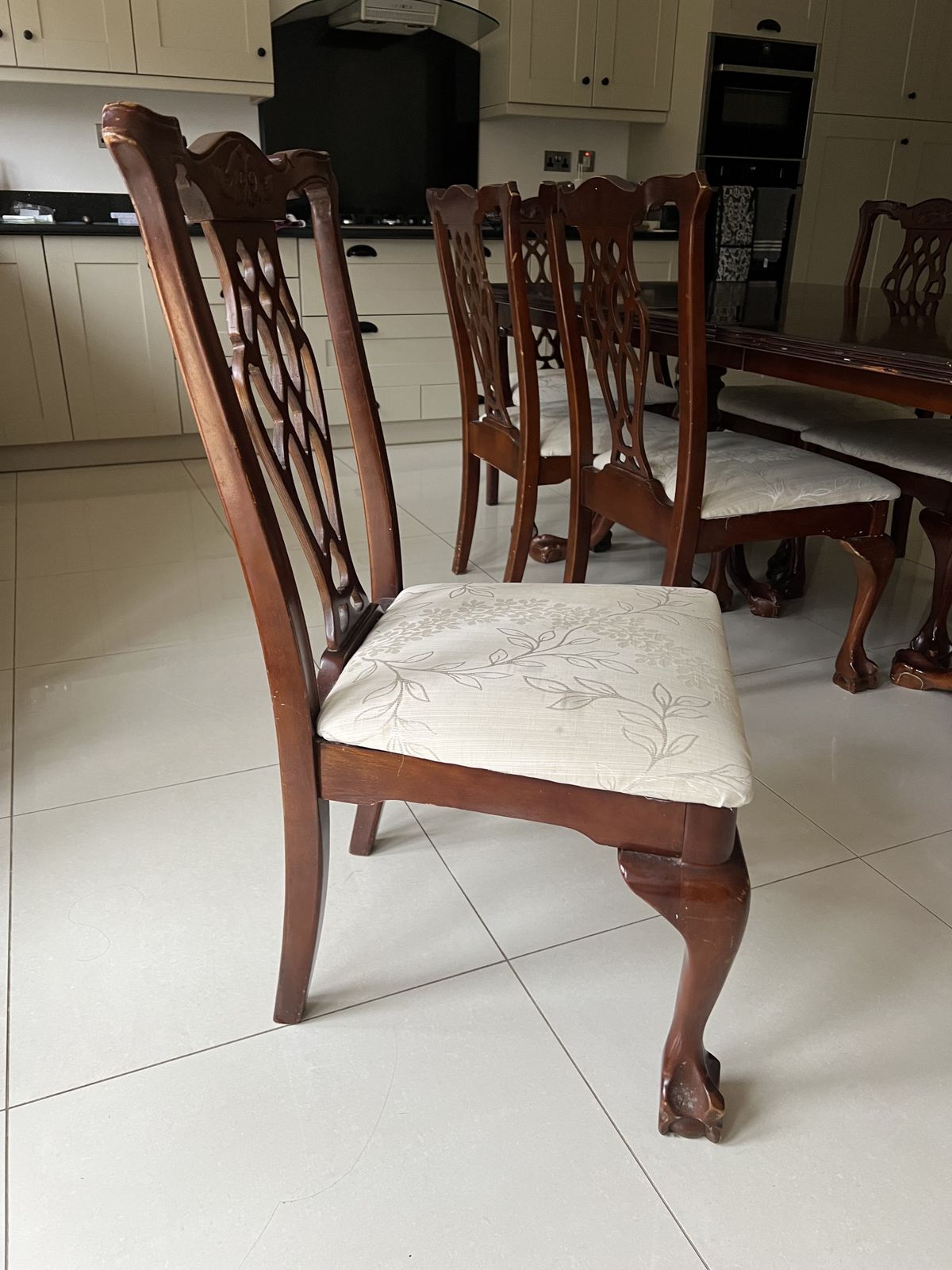 Regency Dining Table And Chairs   Full Set   8 Chairs   2 With Arms, 6 Without Arms   Deep Mahogany photo 400.0