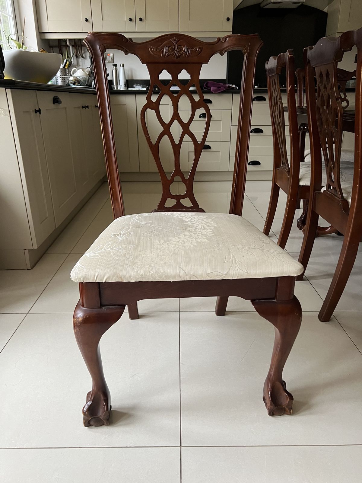 Regency Dining Table And Chairs   Full Set   8 Chairs   2 With Arms, 6 Without Arms   Deep Mahogany photo vintage