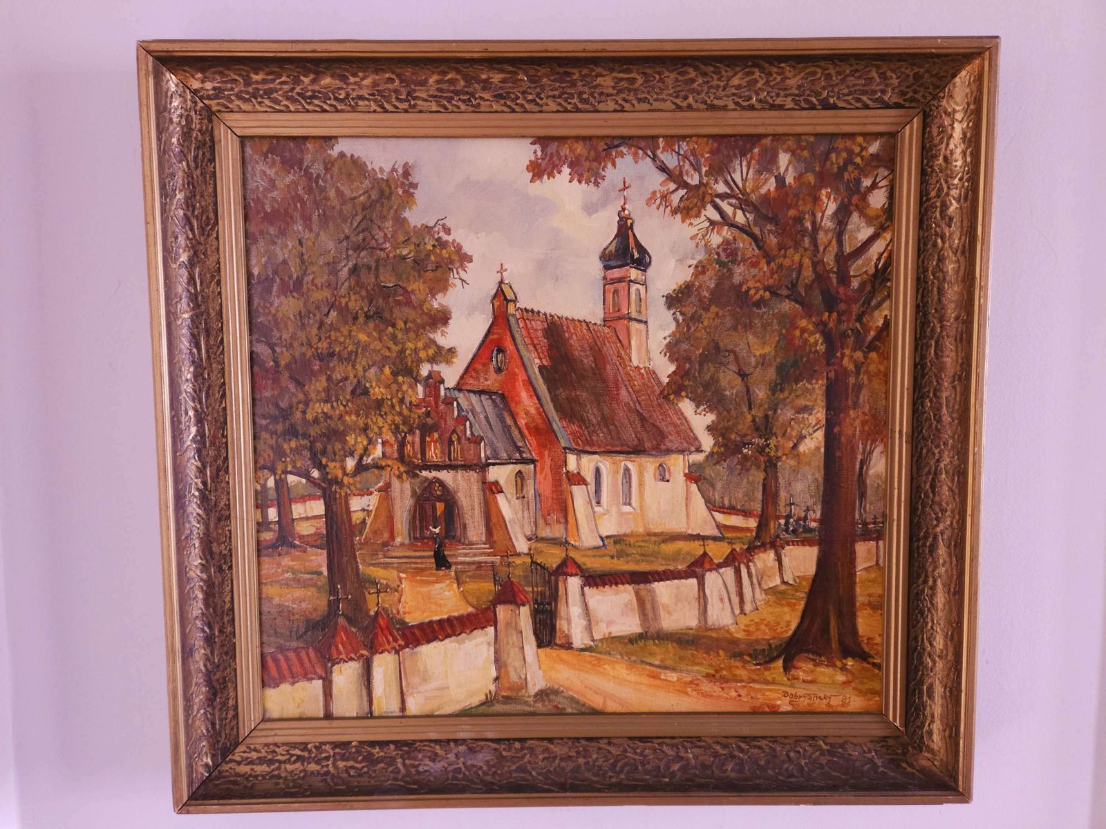 Large And Striking, Framed Oil On Canvas, Signed By Artist Dobryansky