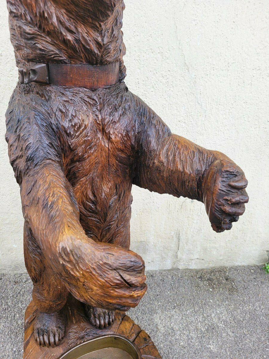 Black Forest, Bear Umbrella Stand, Late 19th Early 20th Centuryflag photo Home Decor