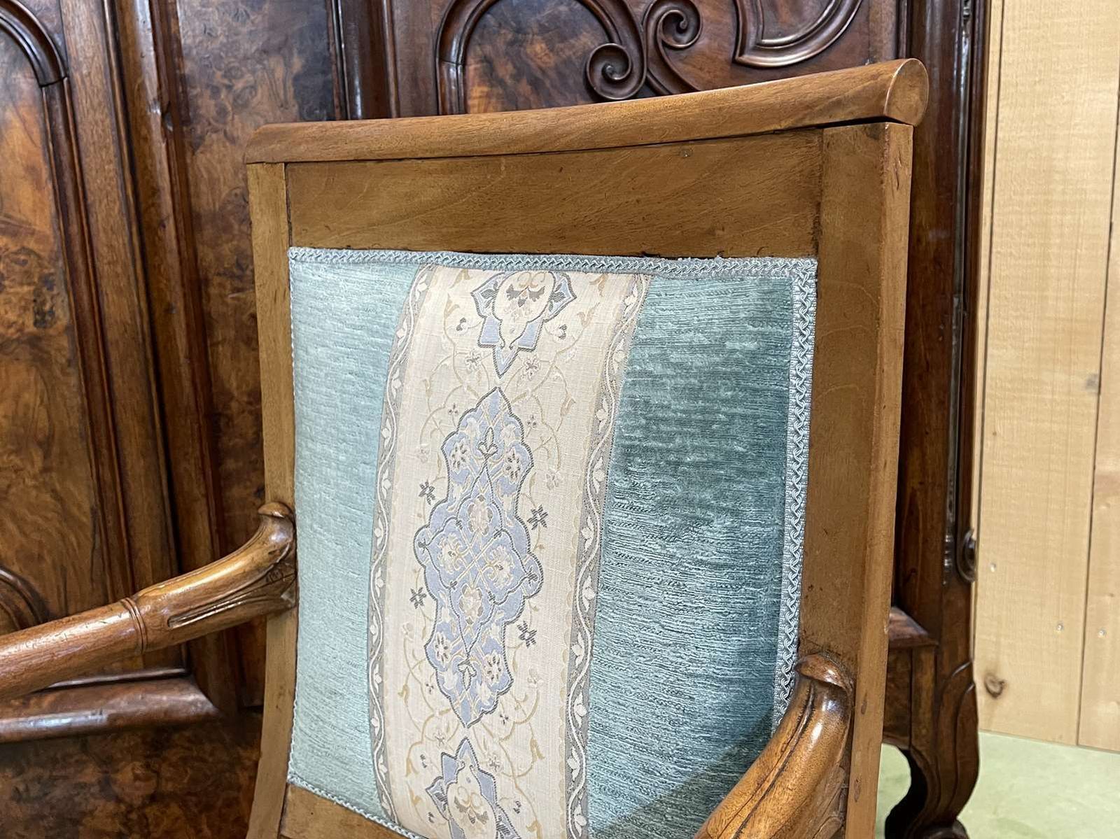 Restoration Period Armchair In 19th Century photo vintage