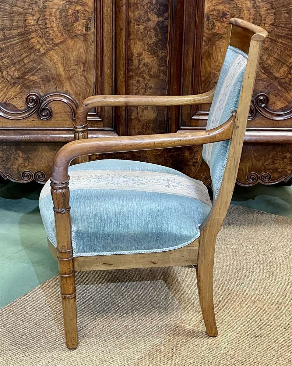 Furniture Restoration Period Armchair In 19th Century photo