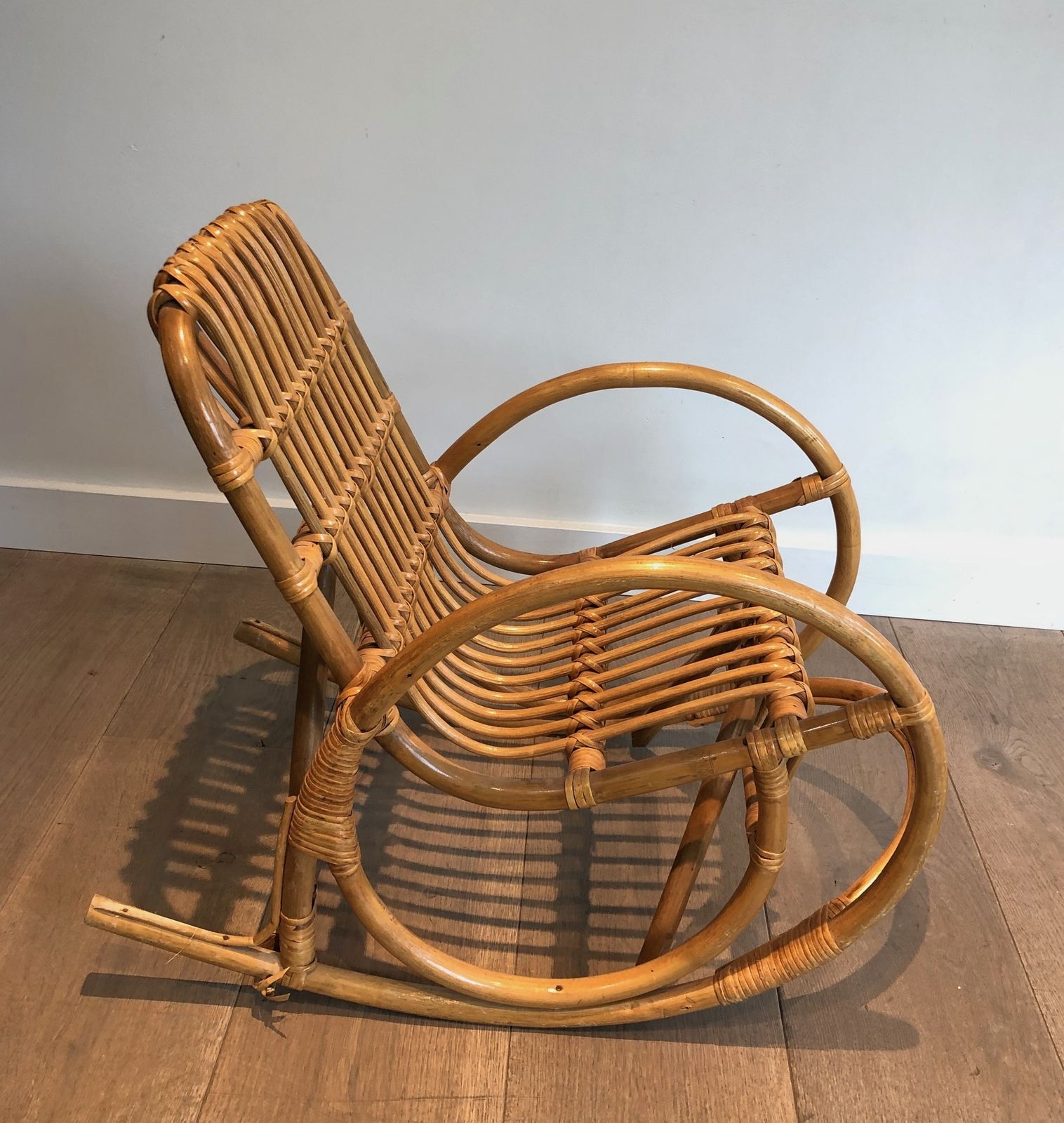 Rattan Children's Rocking Chair photo for sale