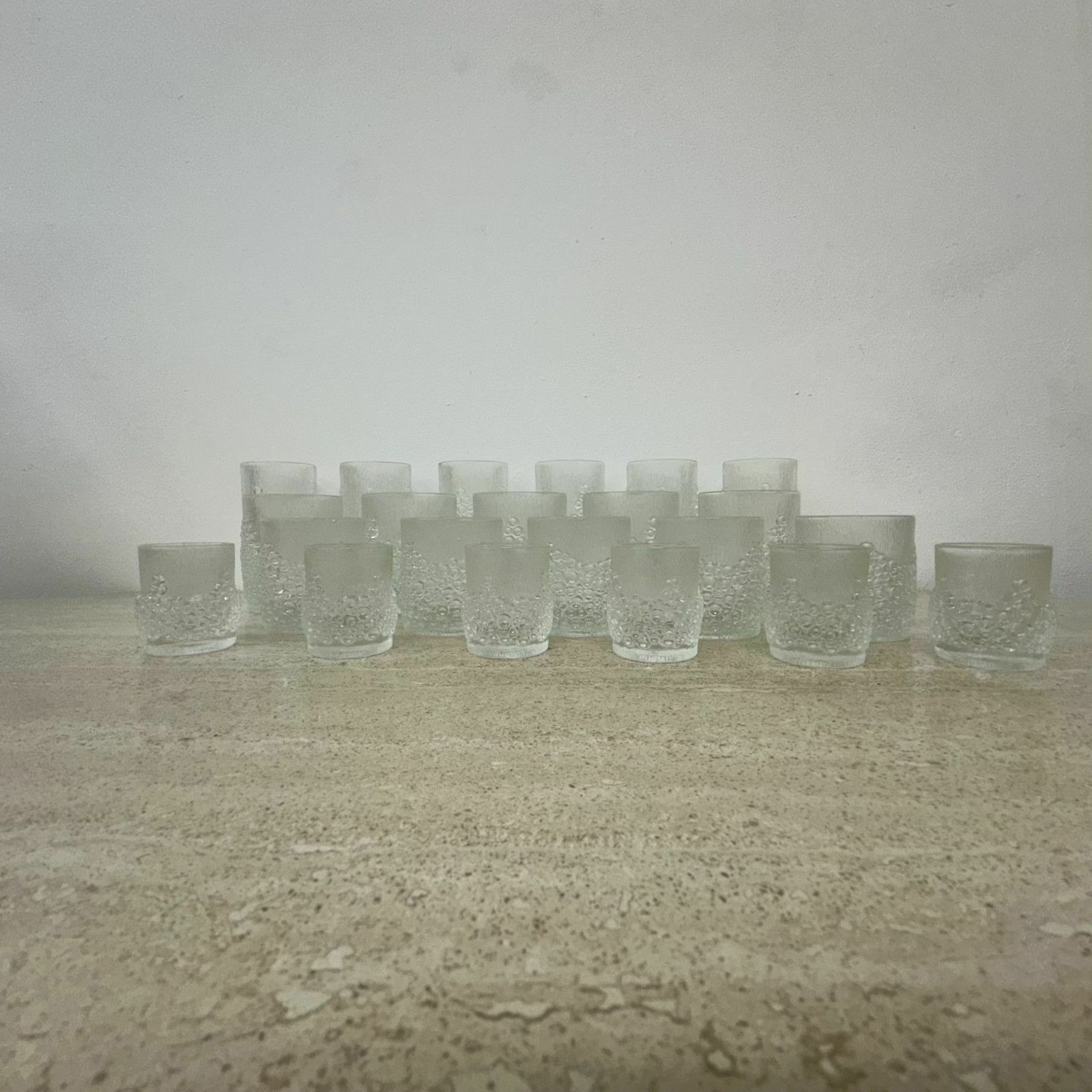 Set Vintage Drink Glasses Finnish Glass , 1970s photo vintage