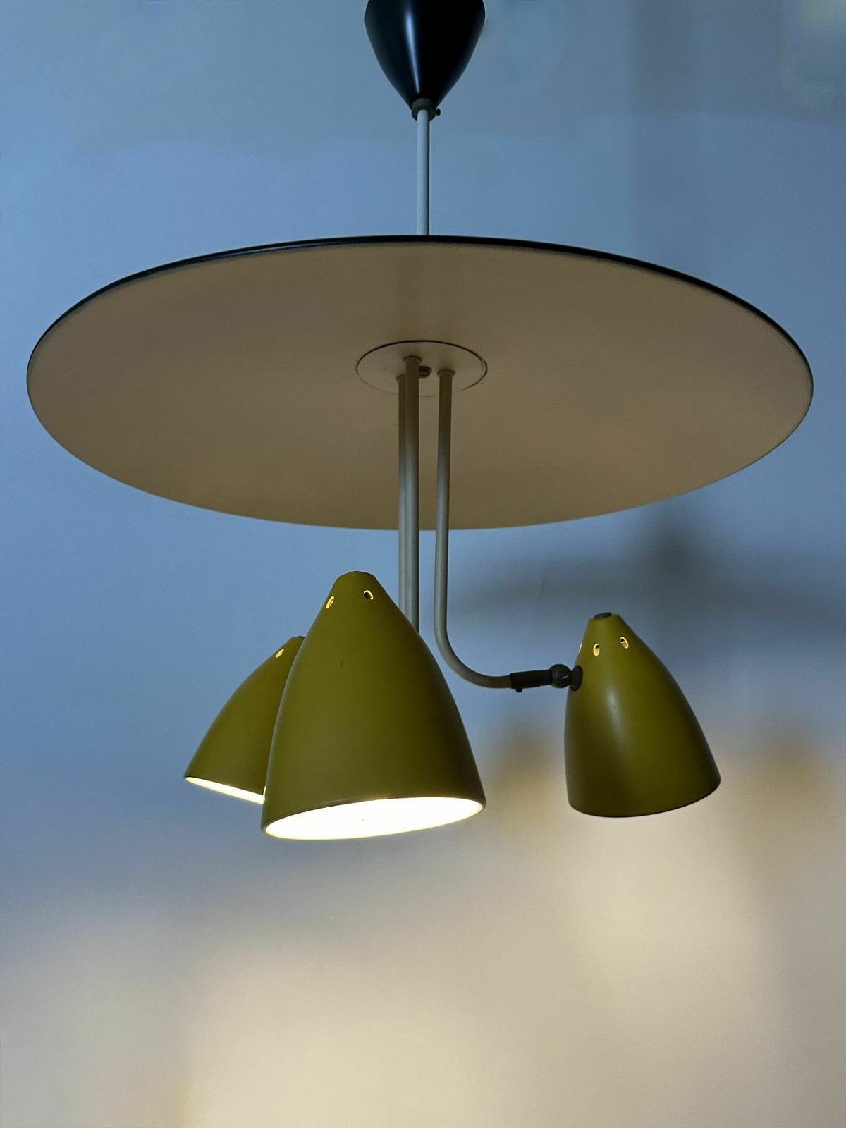 Hala Zeist Hanglamp J.H. Busquet Pendant, Ca. Jaren 1950 photo vinterior