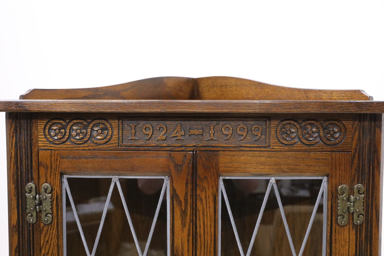 photo furniture Old Charm 75 Anniversary Corner Display Cabinet Light Oak Free Uk Delivery