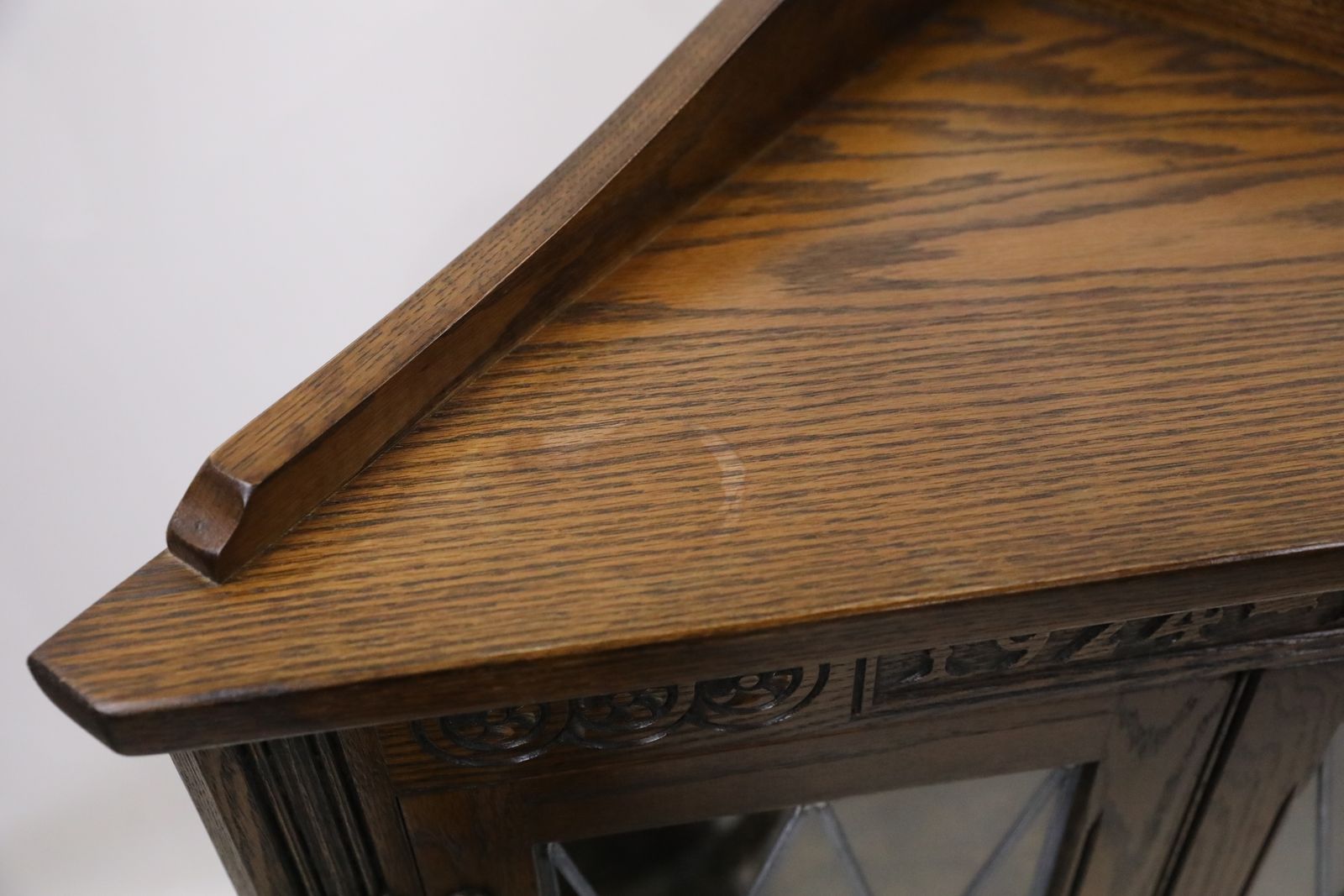 photo for sale Old Charm 75 Anniversary Corner Display Cabinet Light Oak Free Uk Delivery