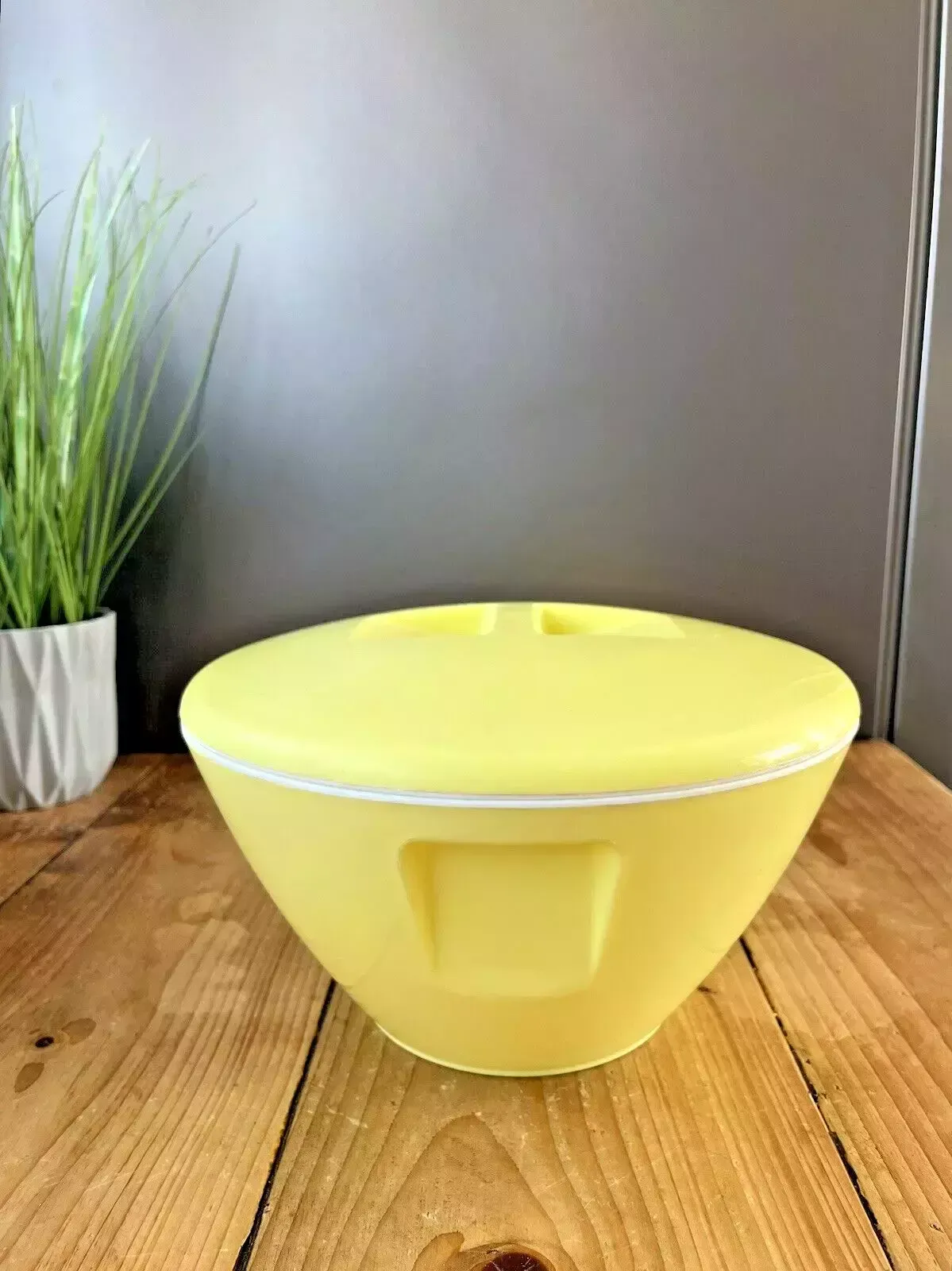 Vintage Retro 70's Canary Yellow Plastic Ufo Ice Bucket Cocktail Bar Accessory photo Home Decor