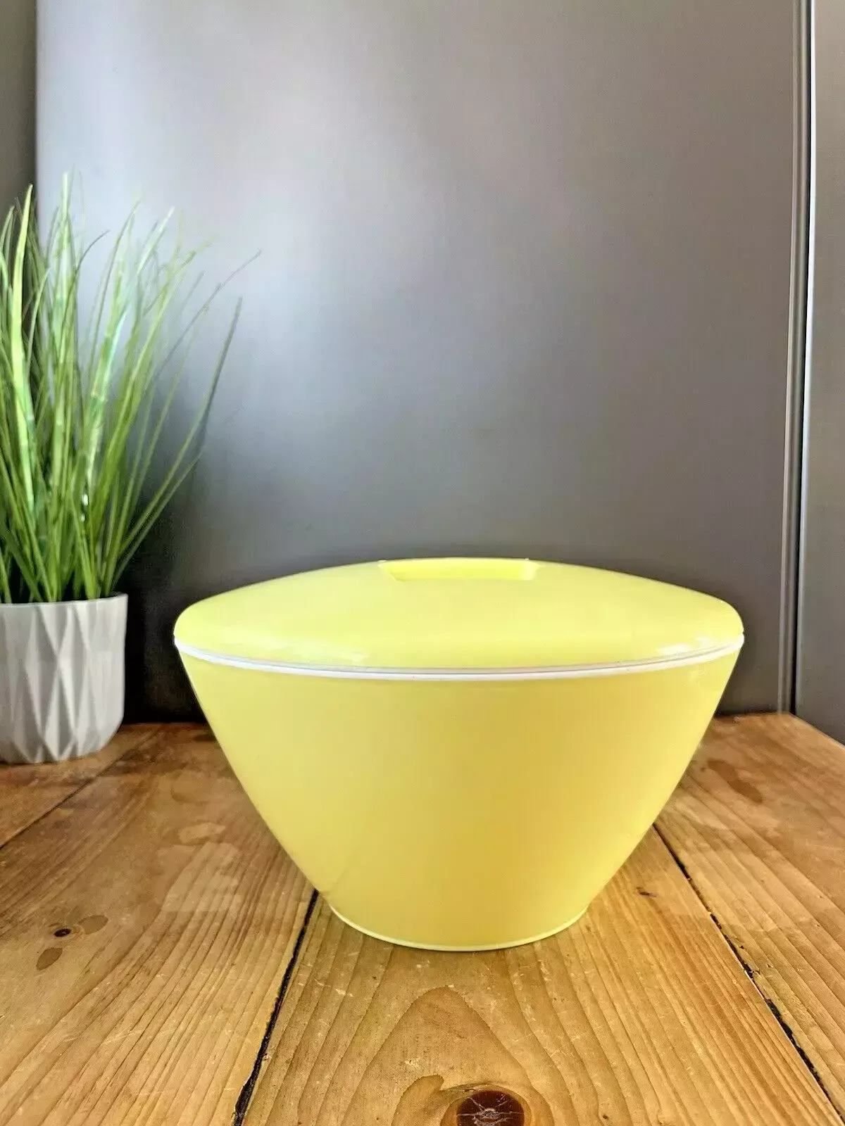 Vintage Retro 70's Canary Yellow Plastic Ufo Ice Bucket Cocktail Bar Accessory photo 55.0