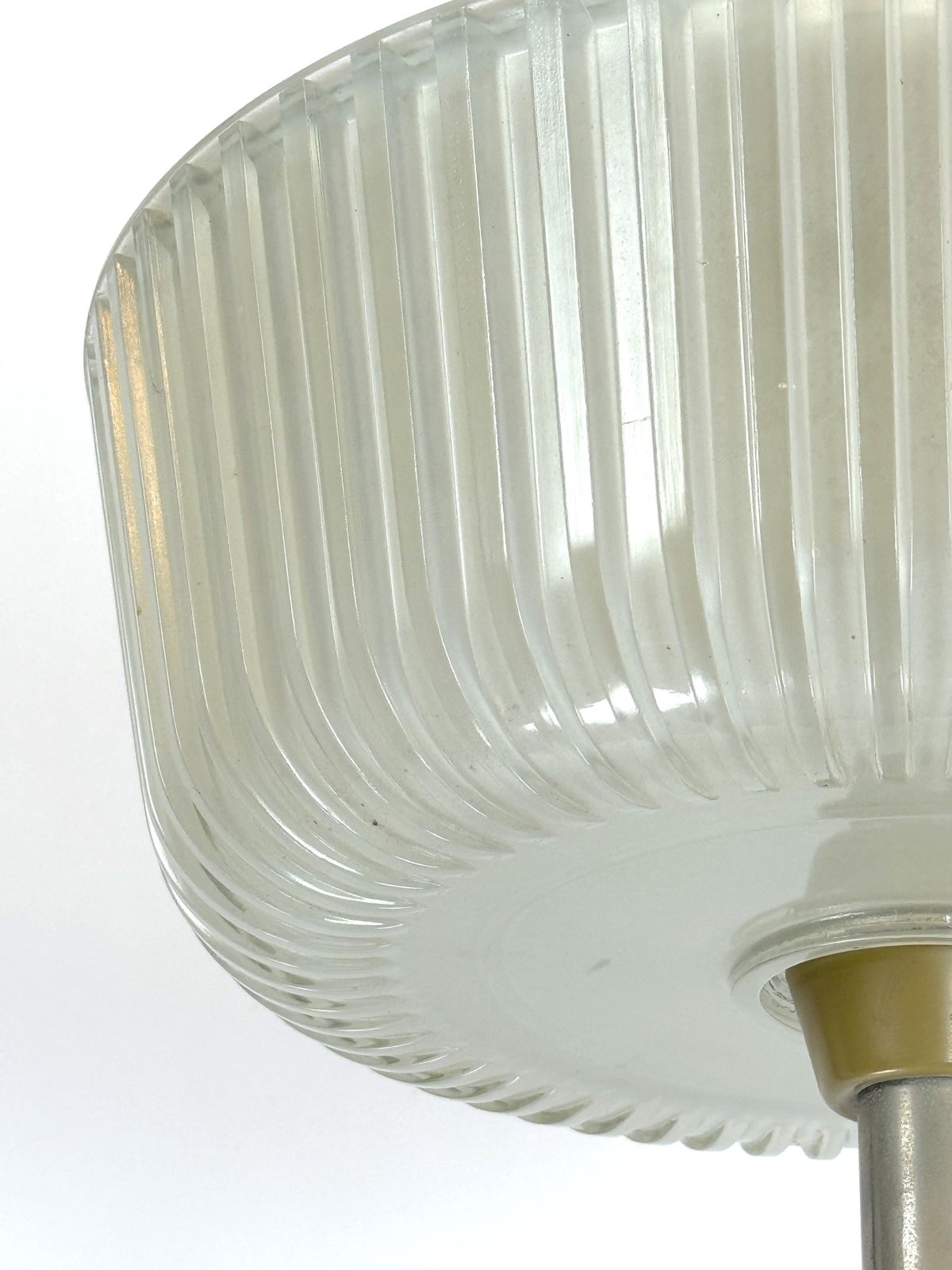 Seguso, Art Deco Glass And Metal Chandelier From 40s. photo vinterior