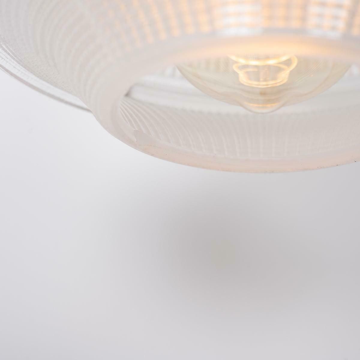 Small Reclaimed Holophane Two Part Pendant Light photo buy