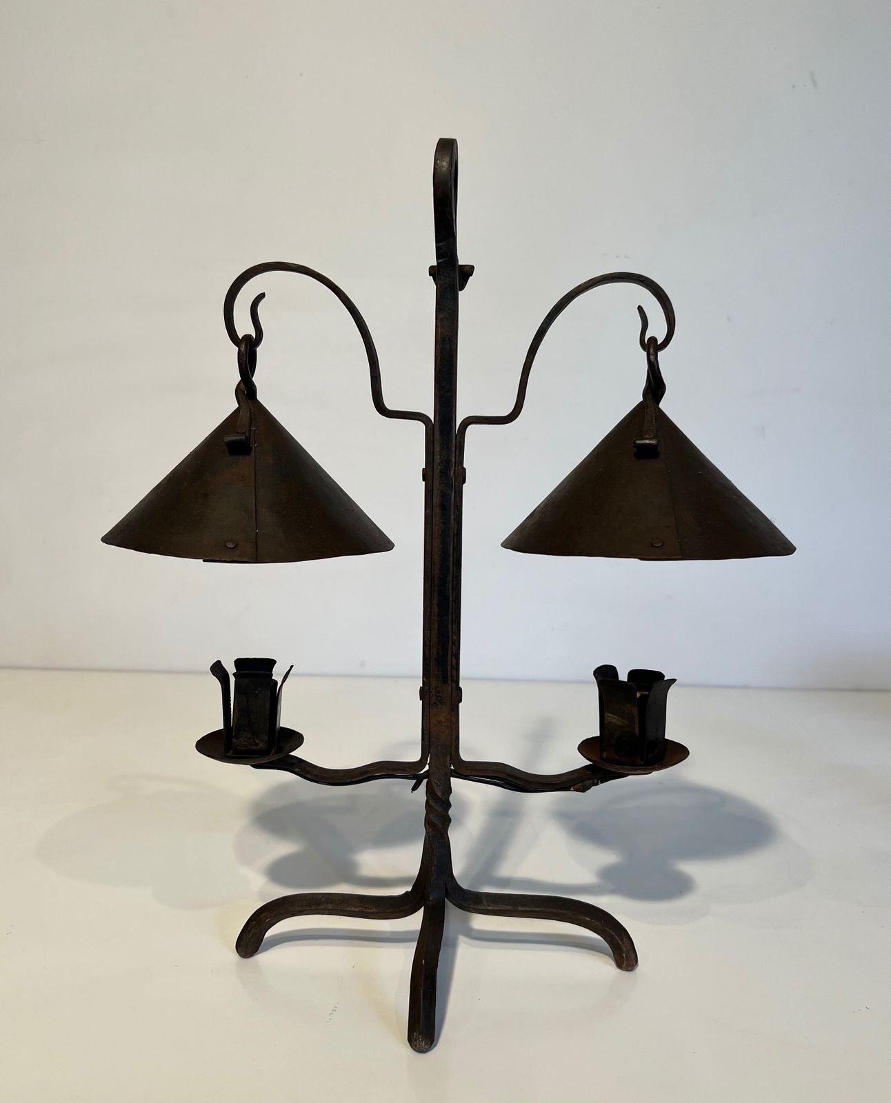 Wrought Iron Candelabra With 2 Lights