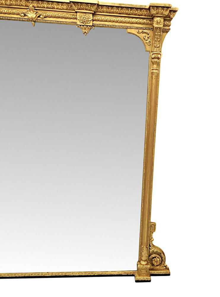 A Stunning Large 19th Century Giltwood Overmantel Mirror photo buy