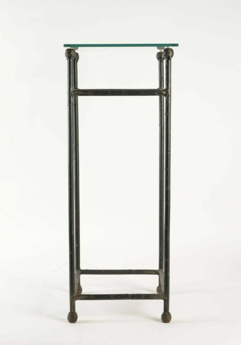 Two Consoles In Wrought Iron Under Glass In An Industrial Style 20th Century photo 1078.0