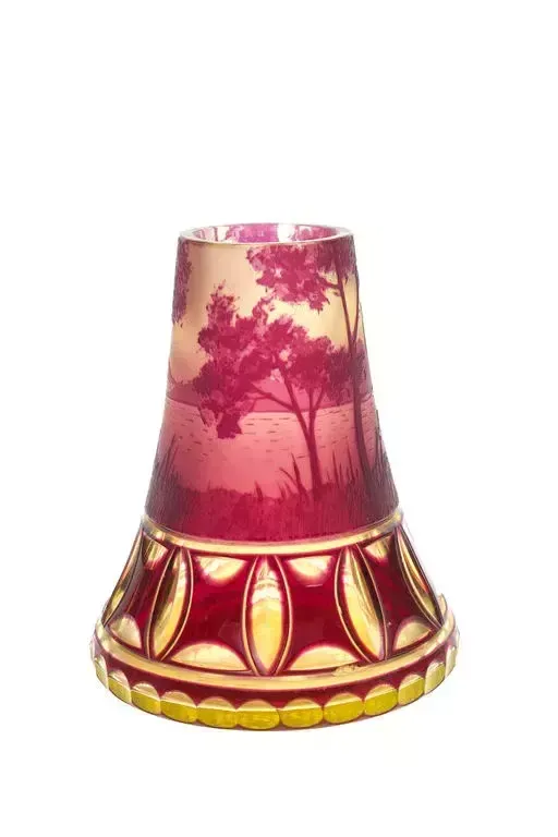 Glass Vase Carl S Lambert, Early 20th Century photo for sale