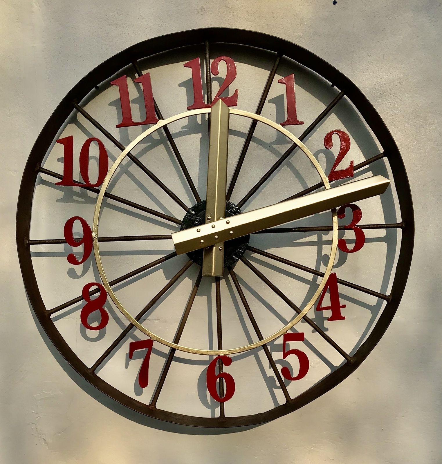 Vintage Folk Art Clock Face, 1980s