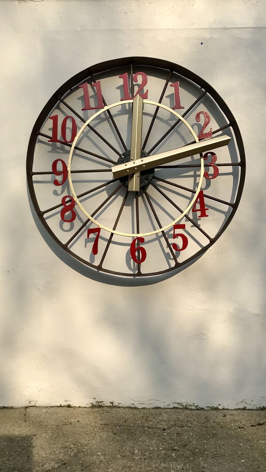 Vintage Folk Art Clock Face, 1980s photo Home Decor