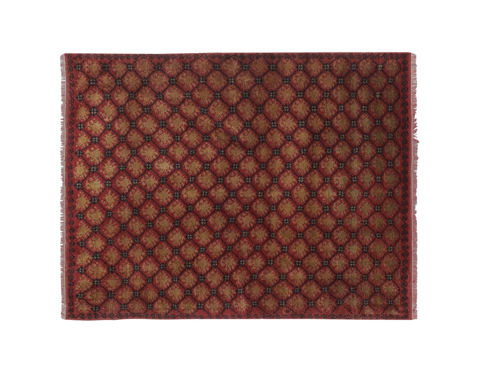 Turkish Karapinar Red Tulu Rug 4'3" X 5'7" photo furniture