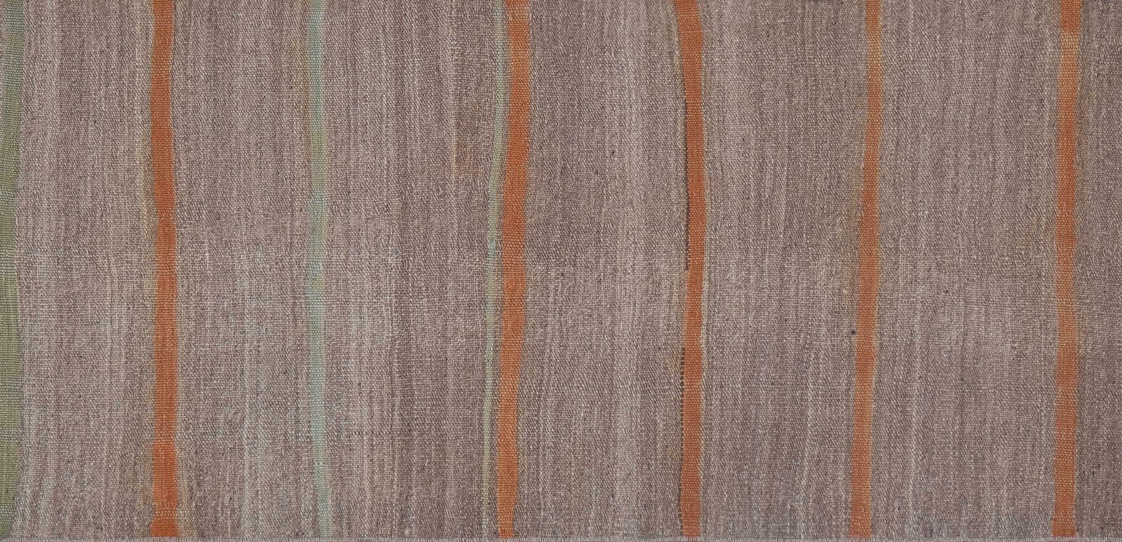 1960s Vintage Gray Turkish Hemp Kilim Runner 2'4'' X 9'12'' photo vinterior