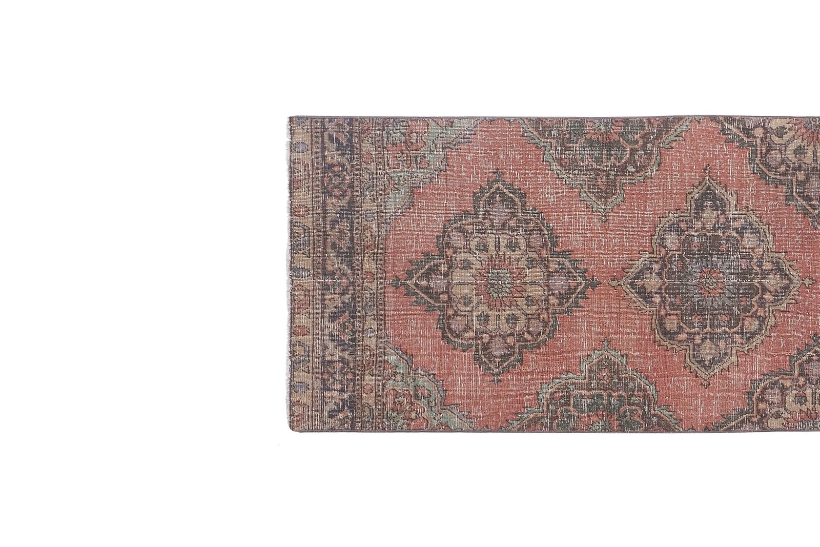 1960s Vintage Turkish Hand Knotted Runner 3'2'' X 11'11'' photo Textiles
