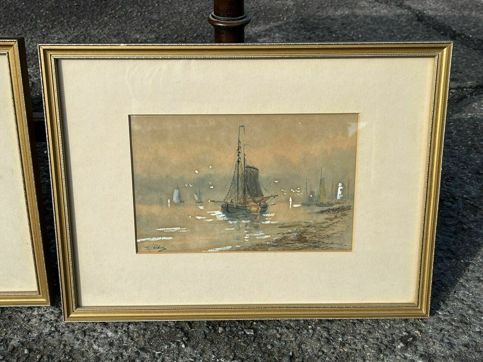 2 Marine/ Maritime Watercolours Paintings, Both Signed photo for sale