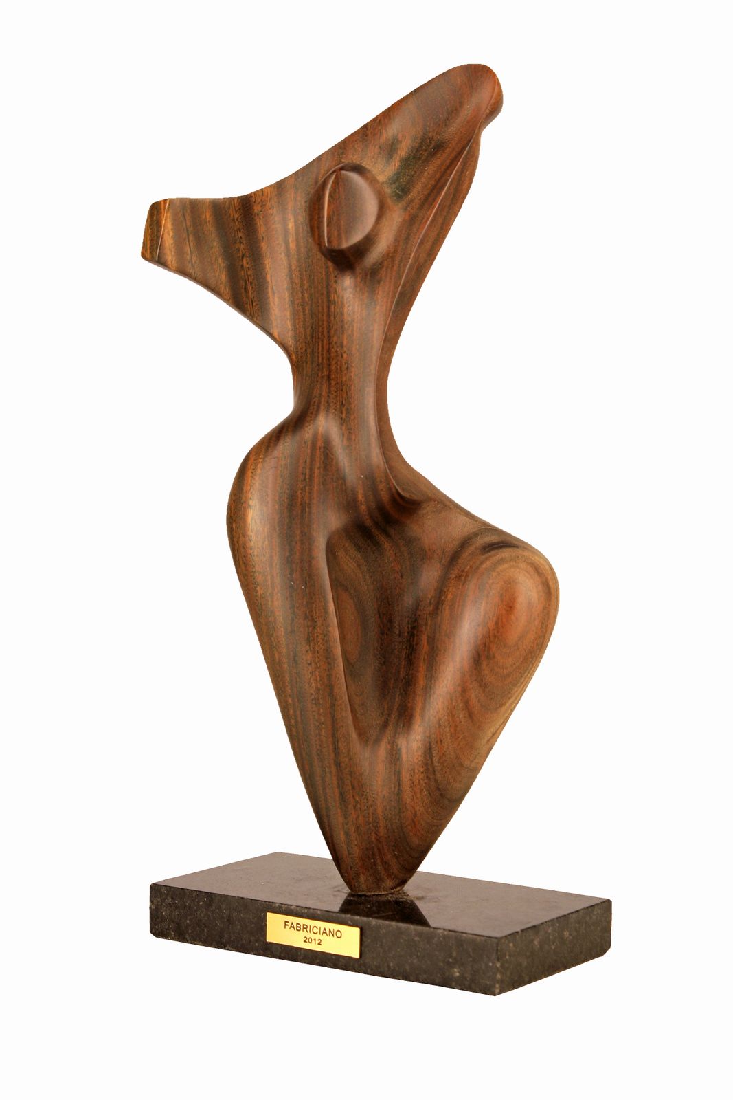 2012 Argentine Biomorphic Wood Abstract Sculpture With Black Marble Base By Artist Fabriciano Gómez photo furniture