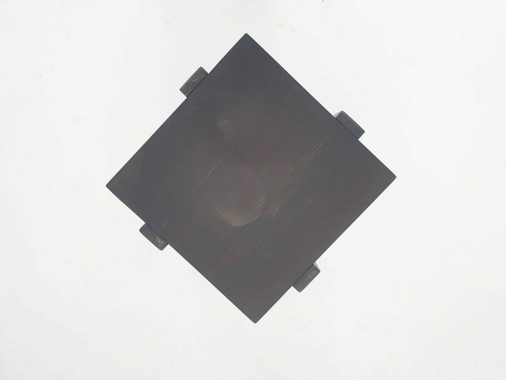 Dark Brown Square Side Table In The Style Of Porada Arredi, 1960's photo 208.0