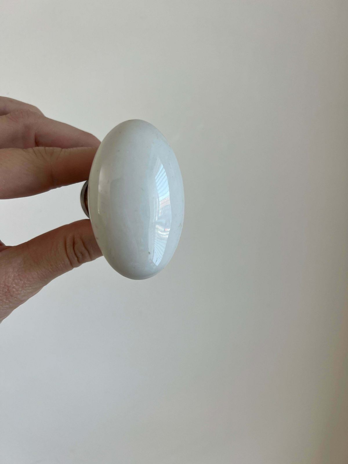 French Ironstone Door Handle   White photo furniture