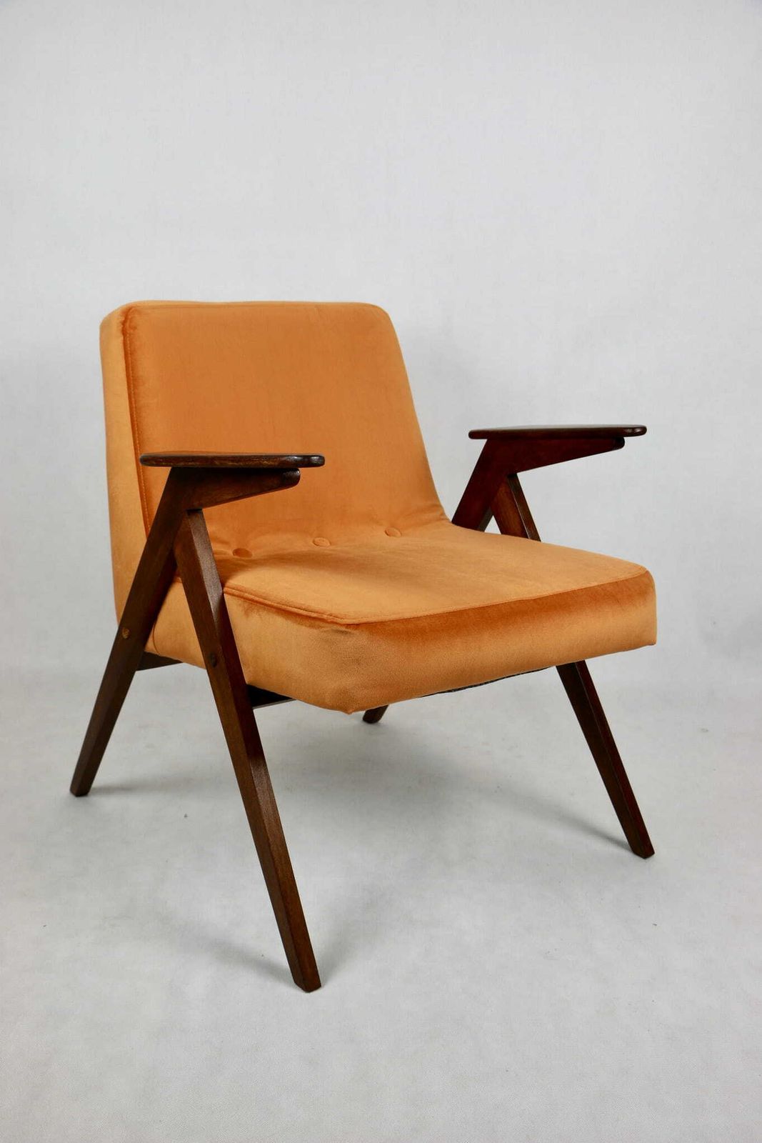 Bunny Zajączek Armchair, 70s Orange, Designed By J.Chierowski   2 Pieces Available