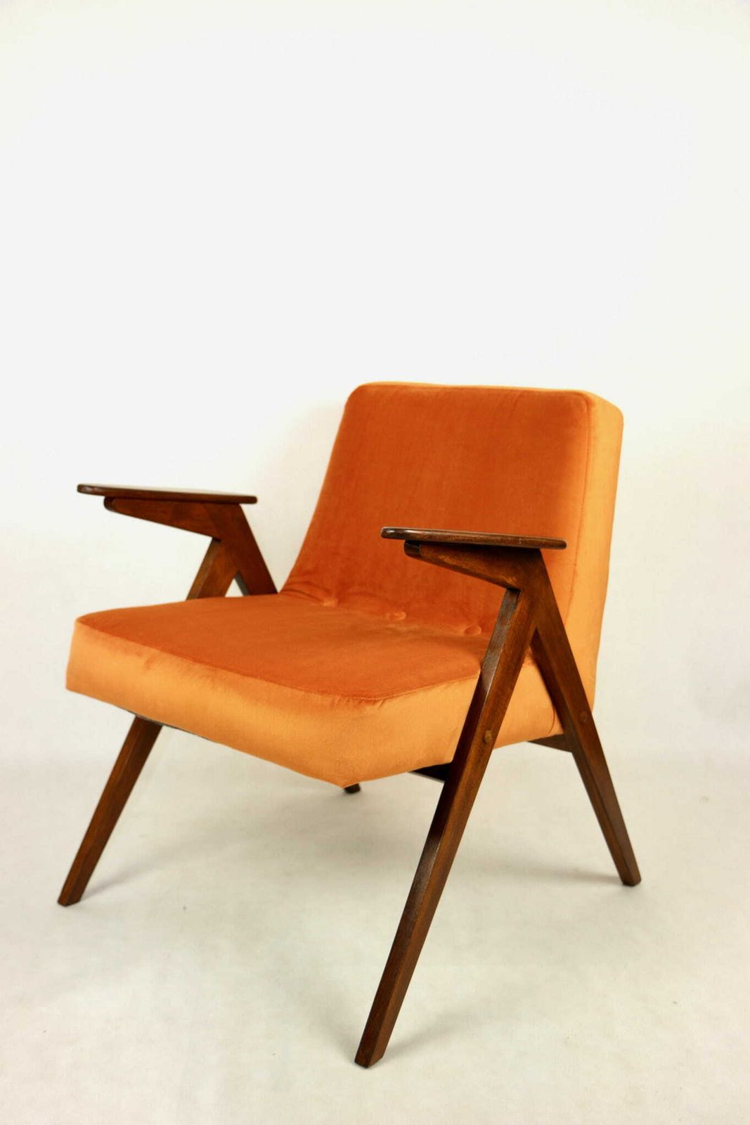 Furniture Bunny Zajączek Armchair, 70s Orange, Designed By J.Chierowski   2 Pieces Available photo