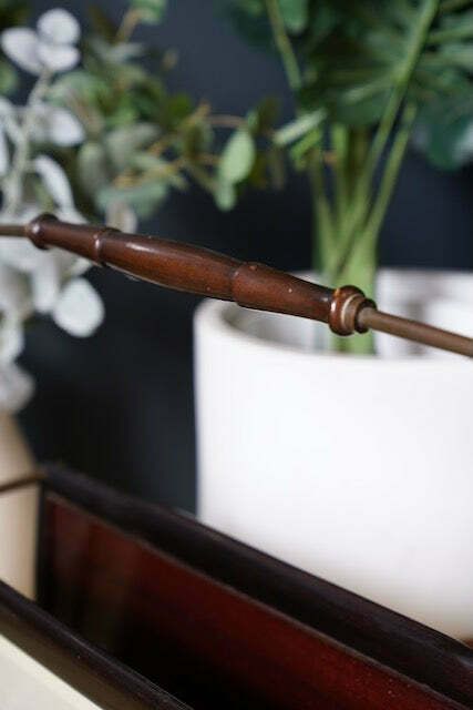 photo furniture Mid Century Italian Designed Rosewood & Brass Magazine Rack With Watercolour Landscapes