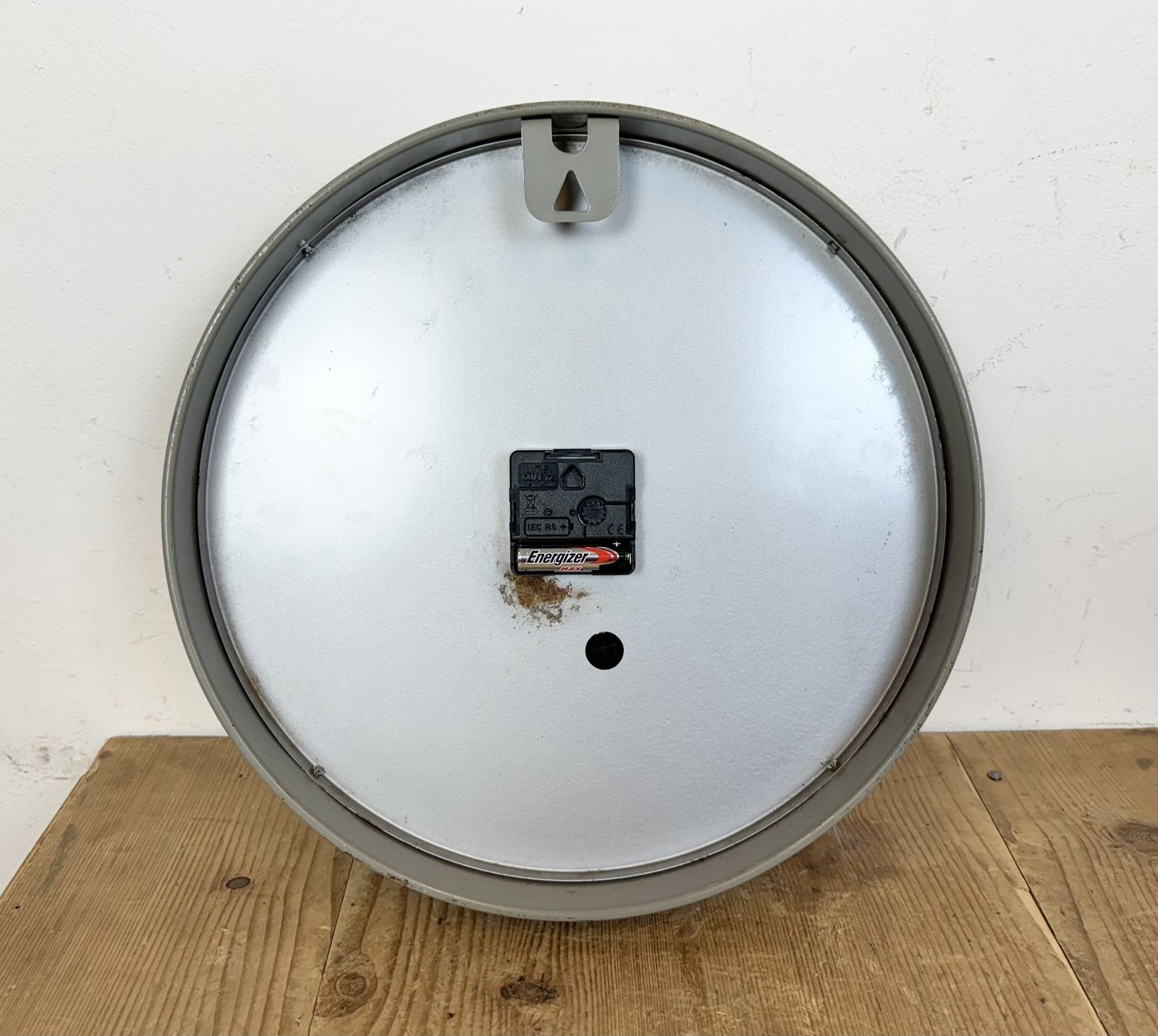 photo furniture Grey Industrial Station Wall Clock From Nedklok, 1960