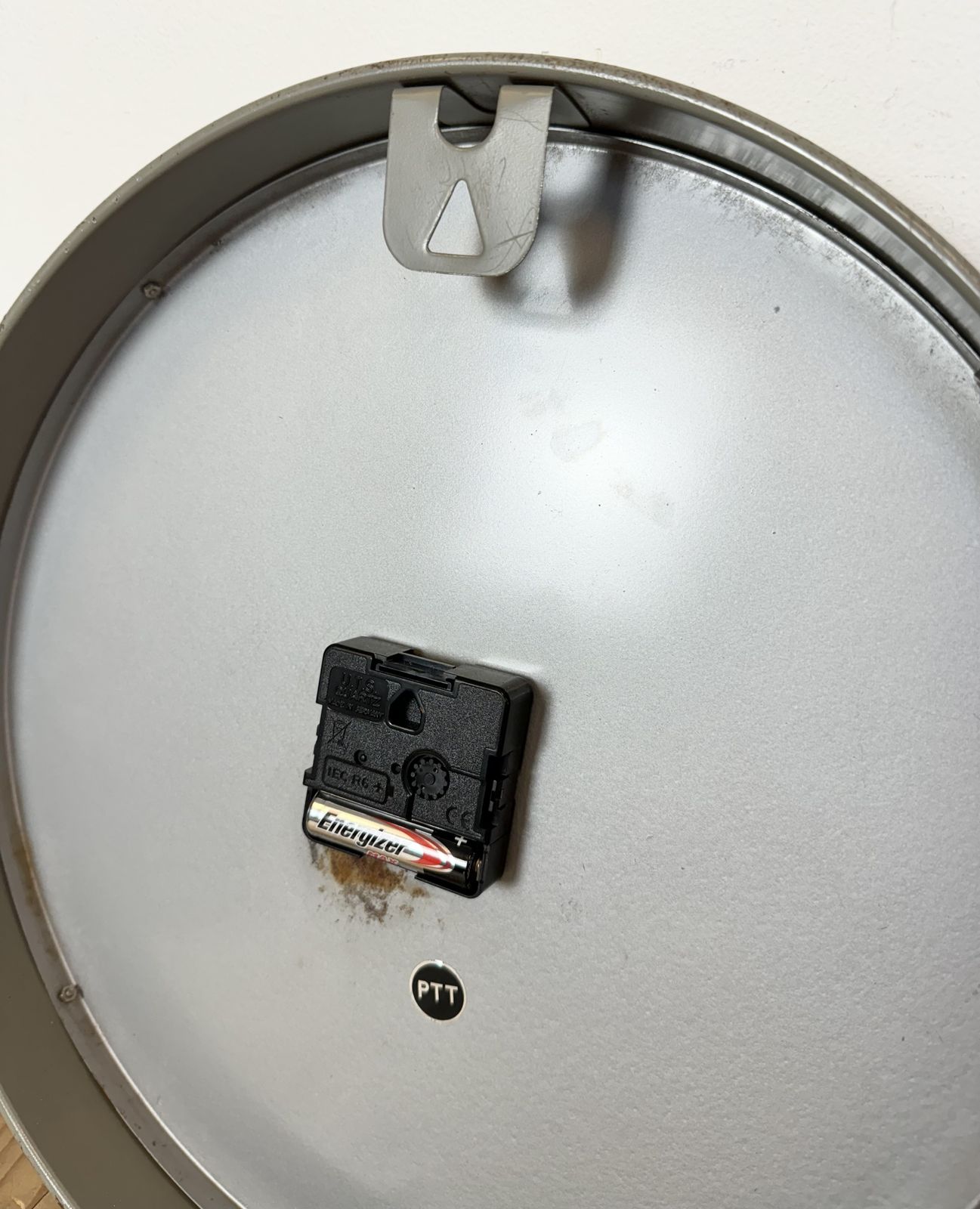 photo vinterior Grey Industrial Station Wall Clock From Nedklok, 1960