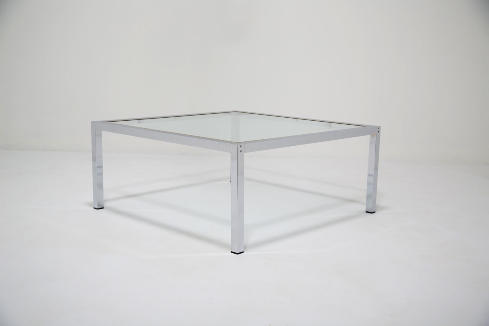 Mid Century Chrome And Glass Coffee Table, Italy, 1970s. photo Furniture